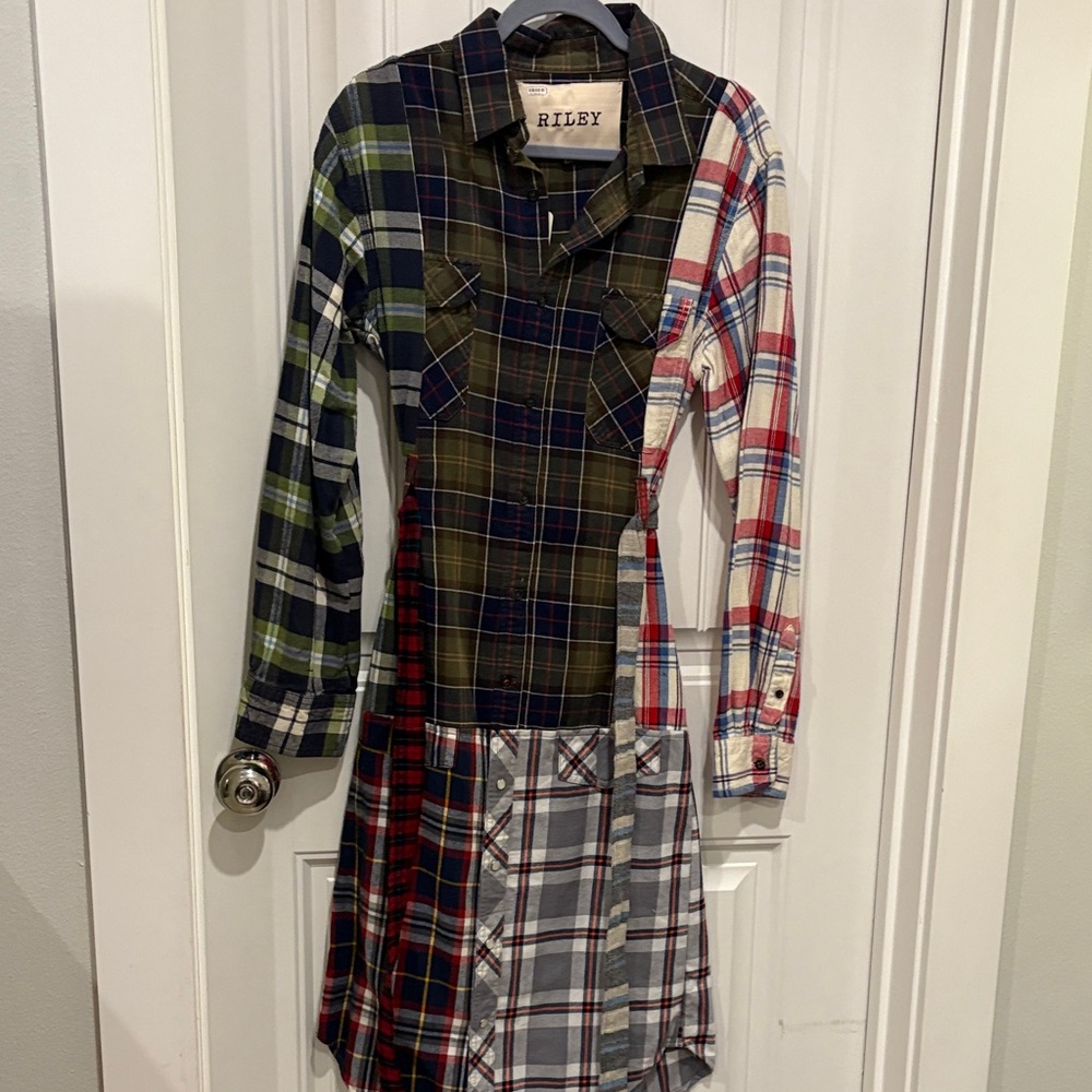 Free People Multicolor Plaid Midi Dress - Picture 1 of 2